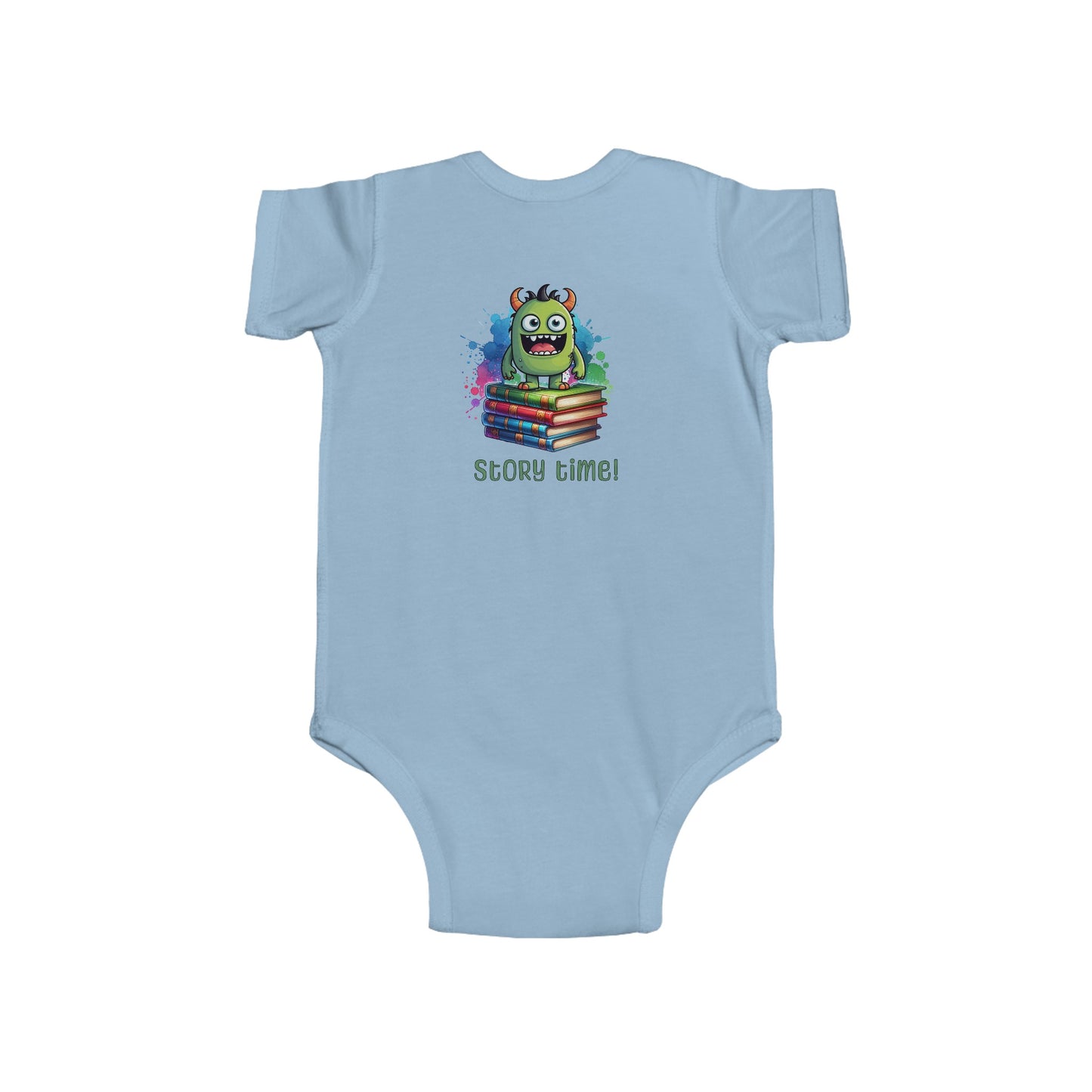 Baby Bodysuit - Happy Monster Story Time Design