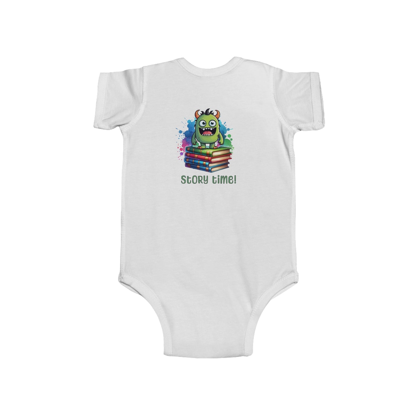 Baby Bodysuit - Happy Monster Story Time Design
