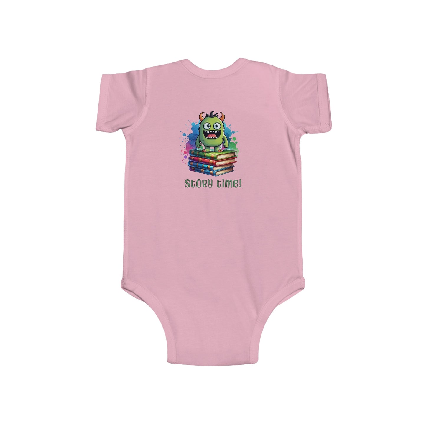 Baby Bodysuit - Happy Monster Story Time Design