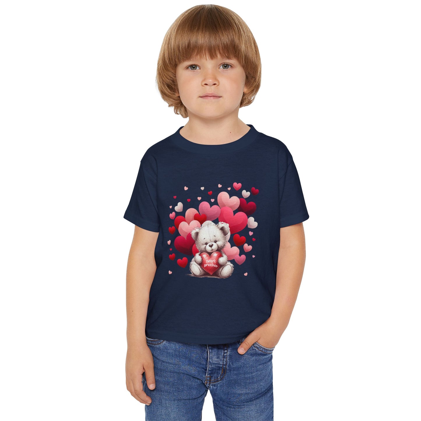 Toddler T-shirt - Valentines Heart Breaker Bear Design