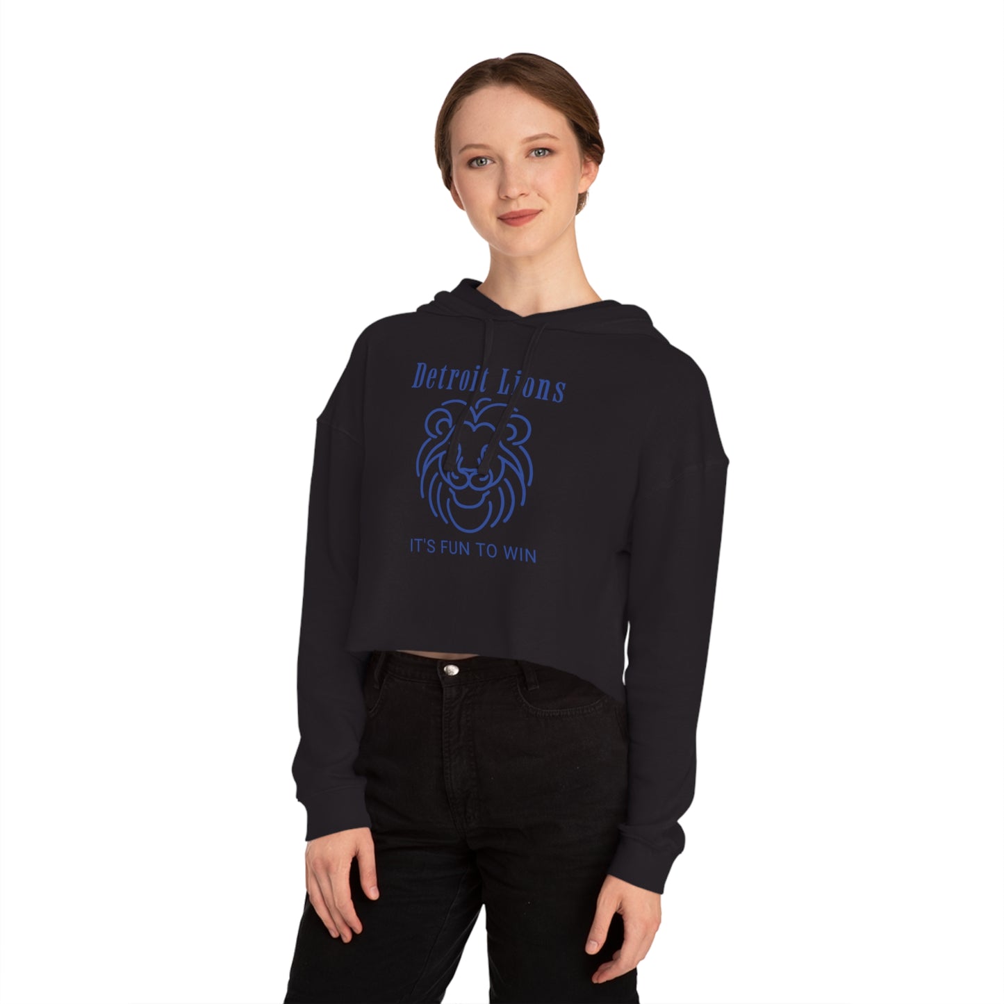 Cropped Hoodie Detroit Lions Fun to Win Quote