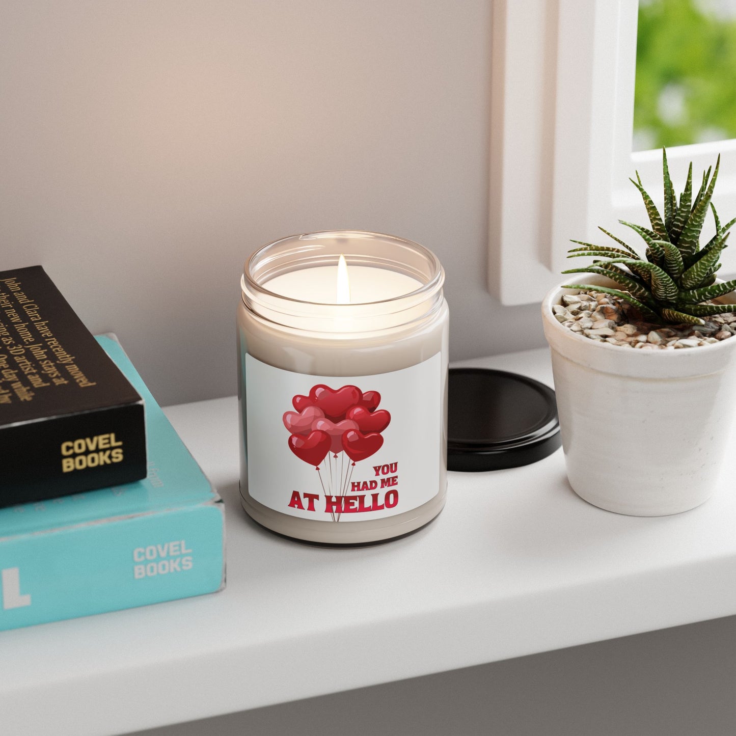 "YOU HAD ME AT HELLO" Soy Candle, Valentines Day Bouquet 9oz