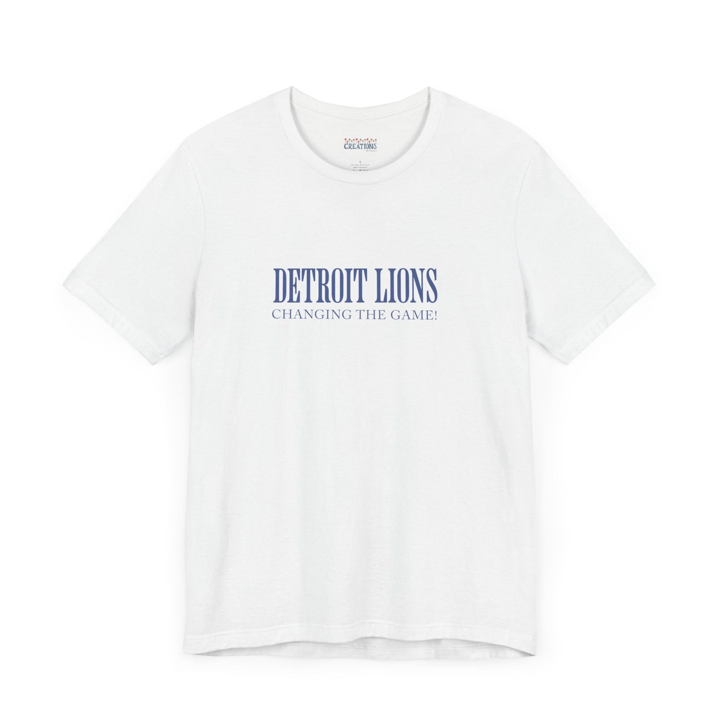 LION'S Football Tee with Quote "Changing the Game"