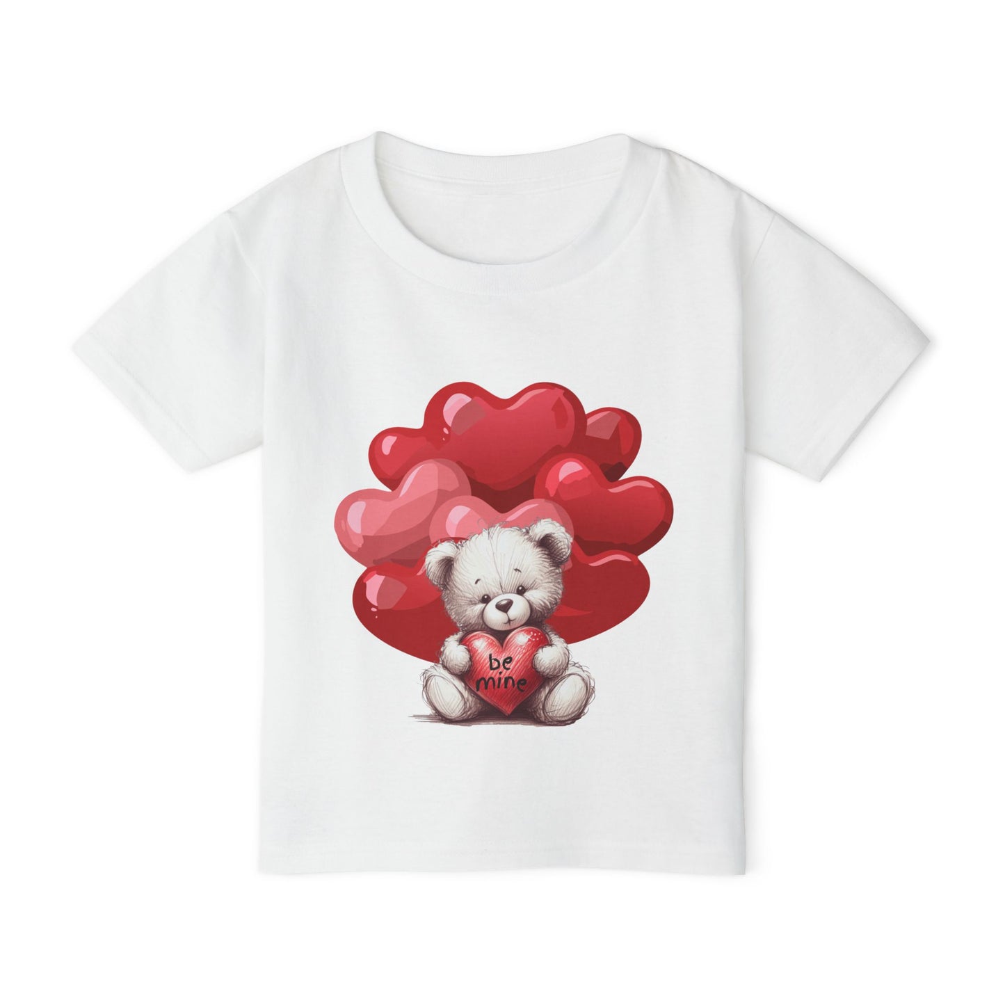 Toddler T-shirt - Valentines BE MINE Bear And Heart Design