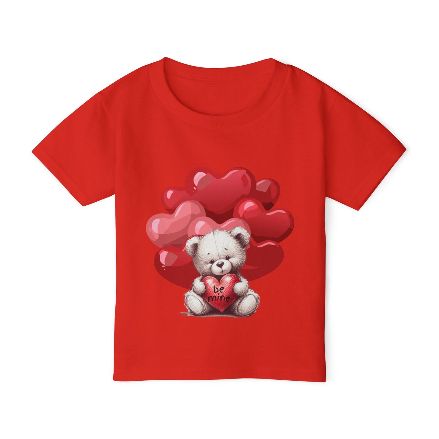 Toddler T-shirt - Valentines BE MINE Bear And Heart Design