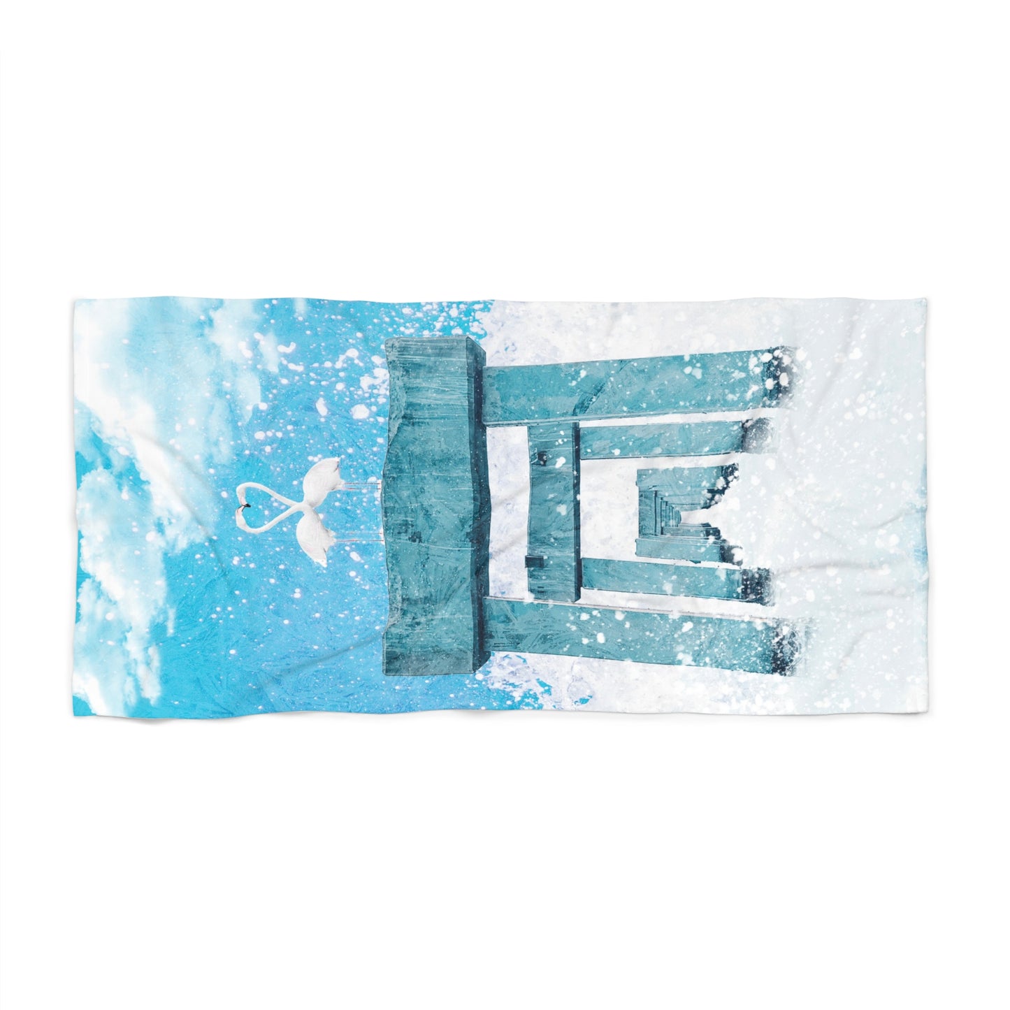 Beach Towel - Fort Myers pier re-use for love birds
