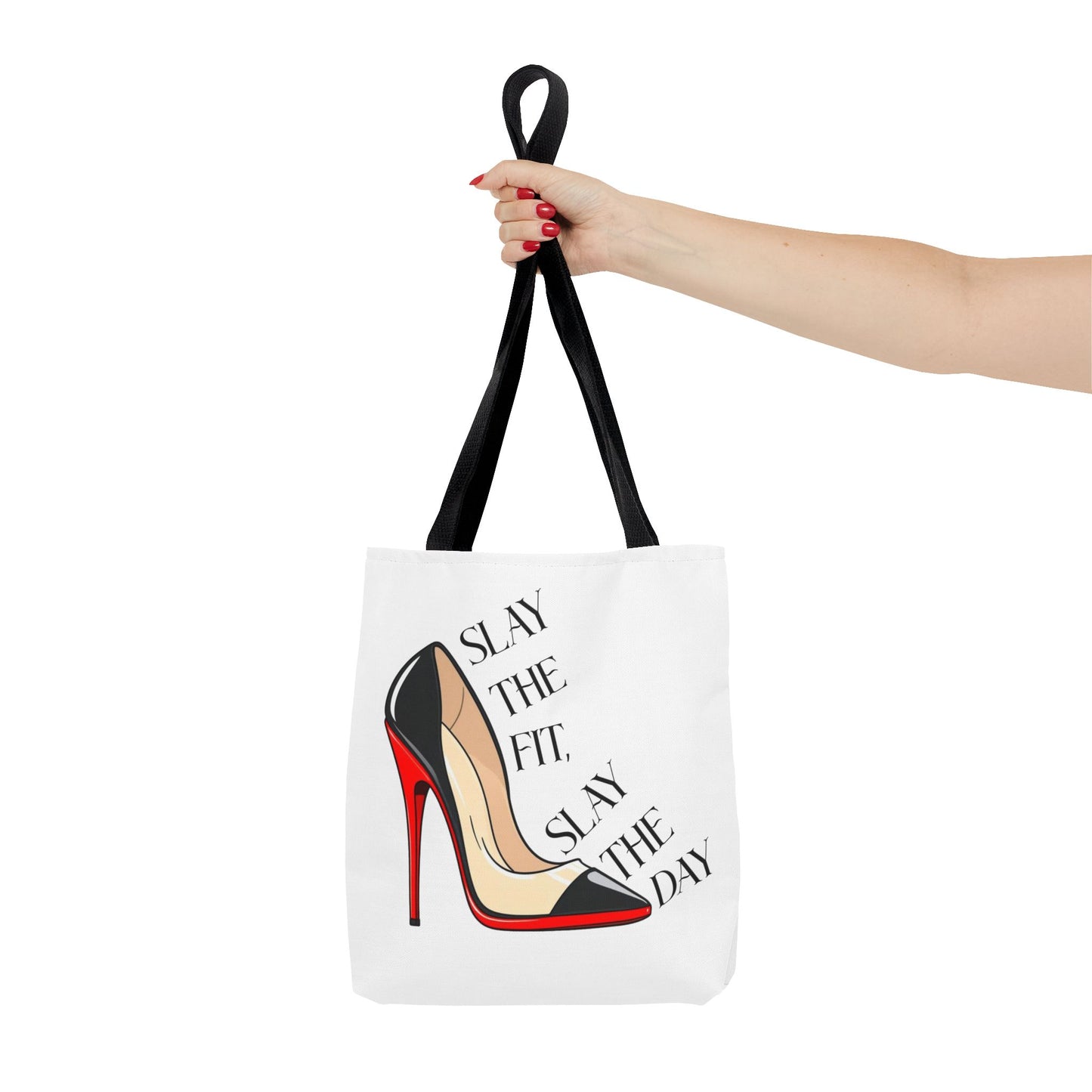 Tote Bag - Slay the Fit, Slay the Day Stiletto Design
