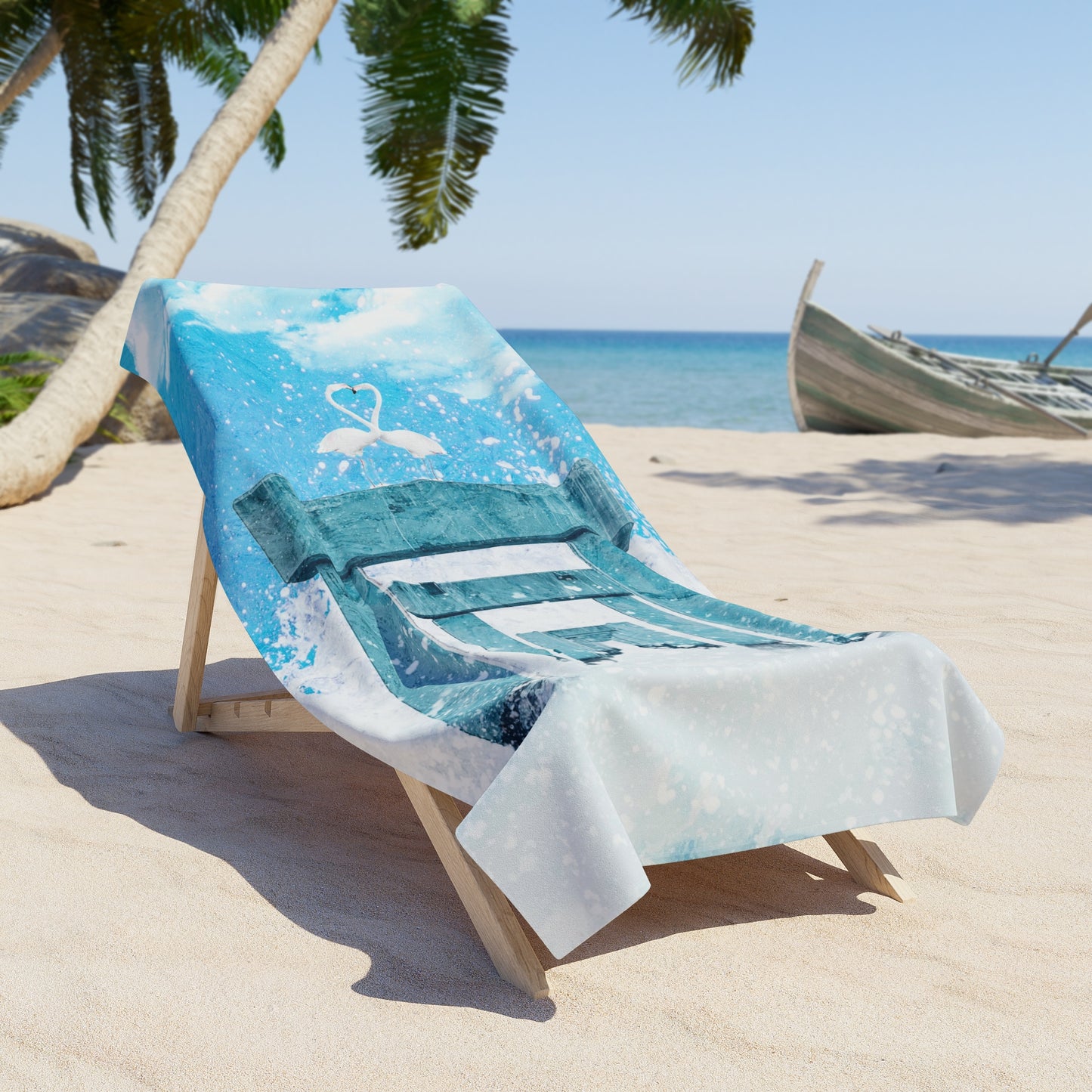 Beach Towel - Fort Myers pier re-use for love birds