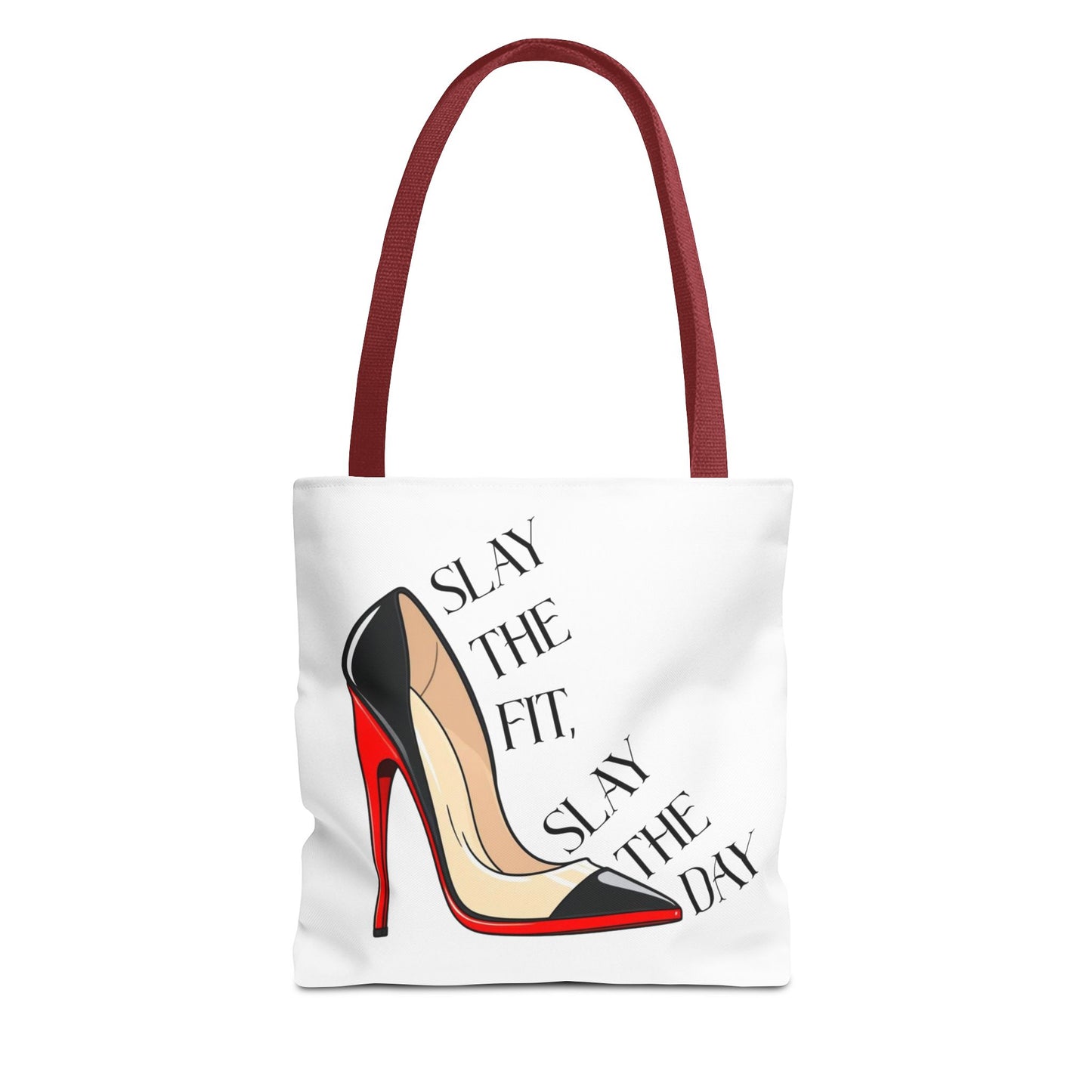 Tote Bag - Slay the Fit, Slay the Day Stiletto Design