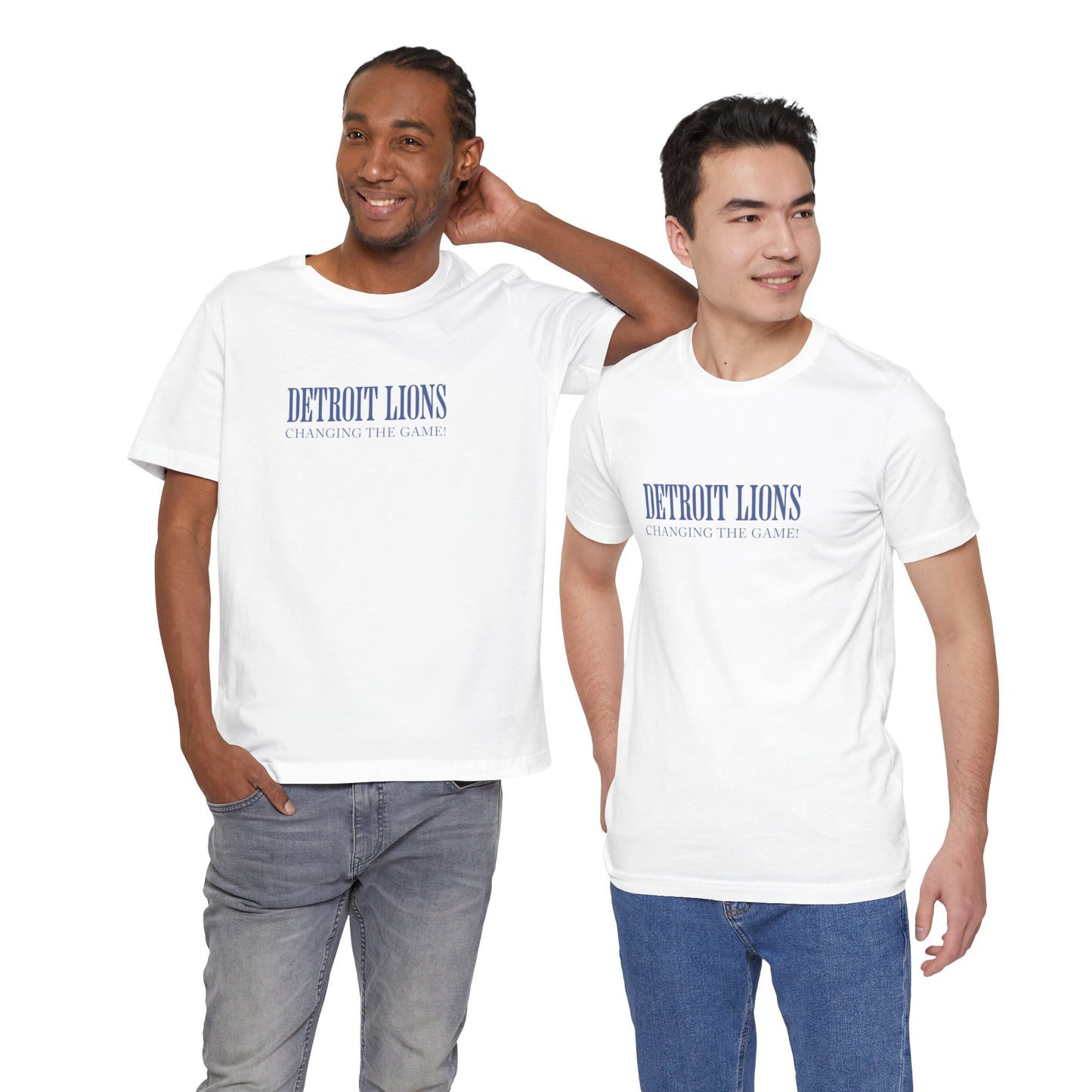 LION'S Football Tee with Quote "Changing the Game"