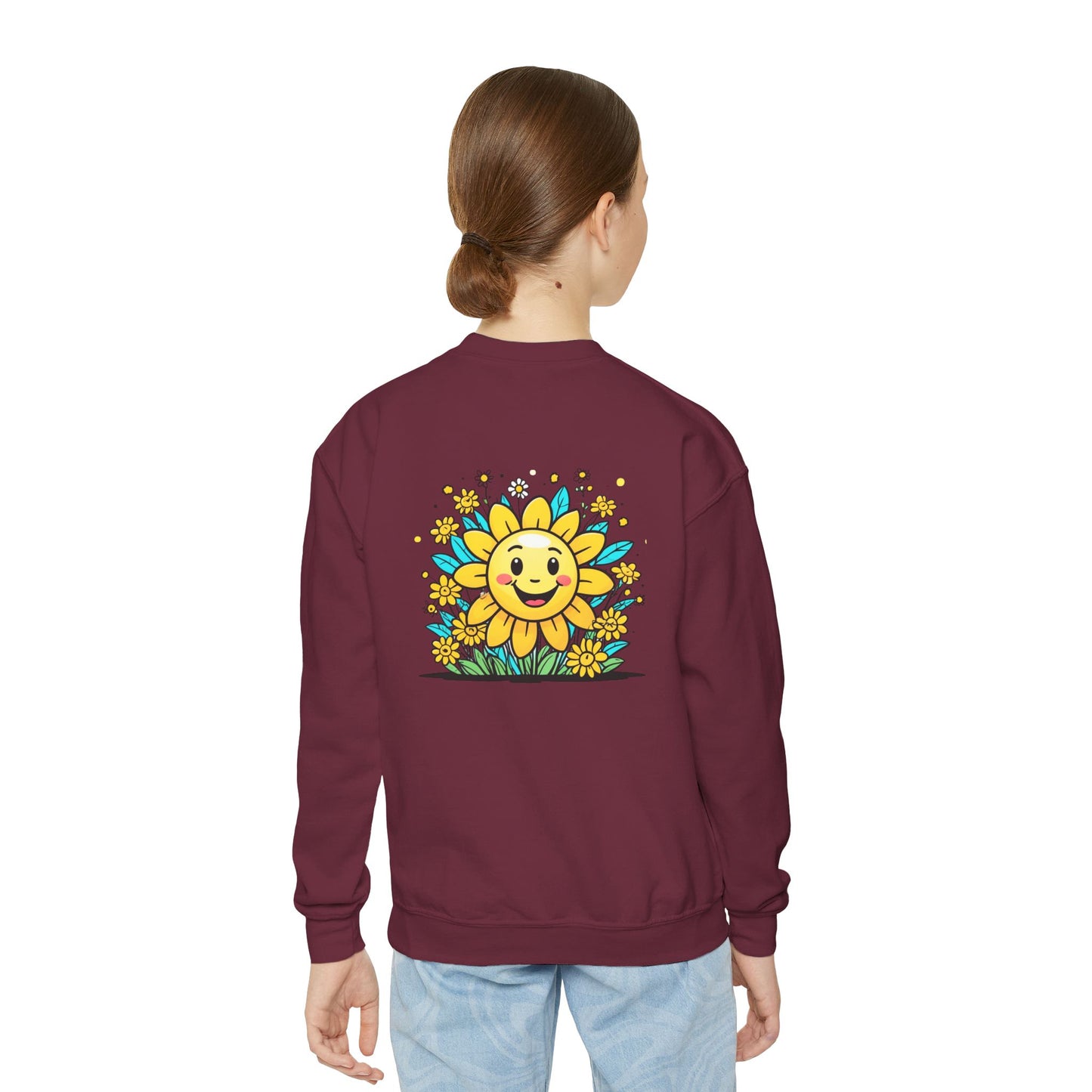 Sunshine and Flowers Youth Crewneck Sweatshirt