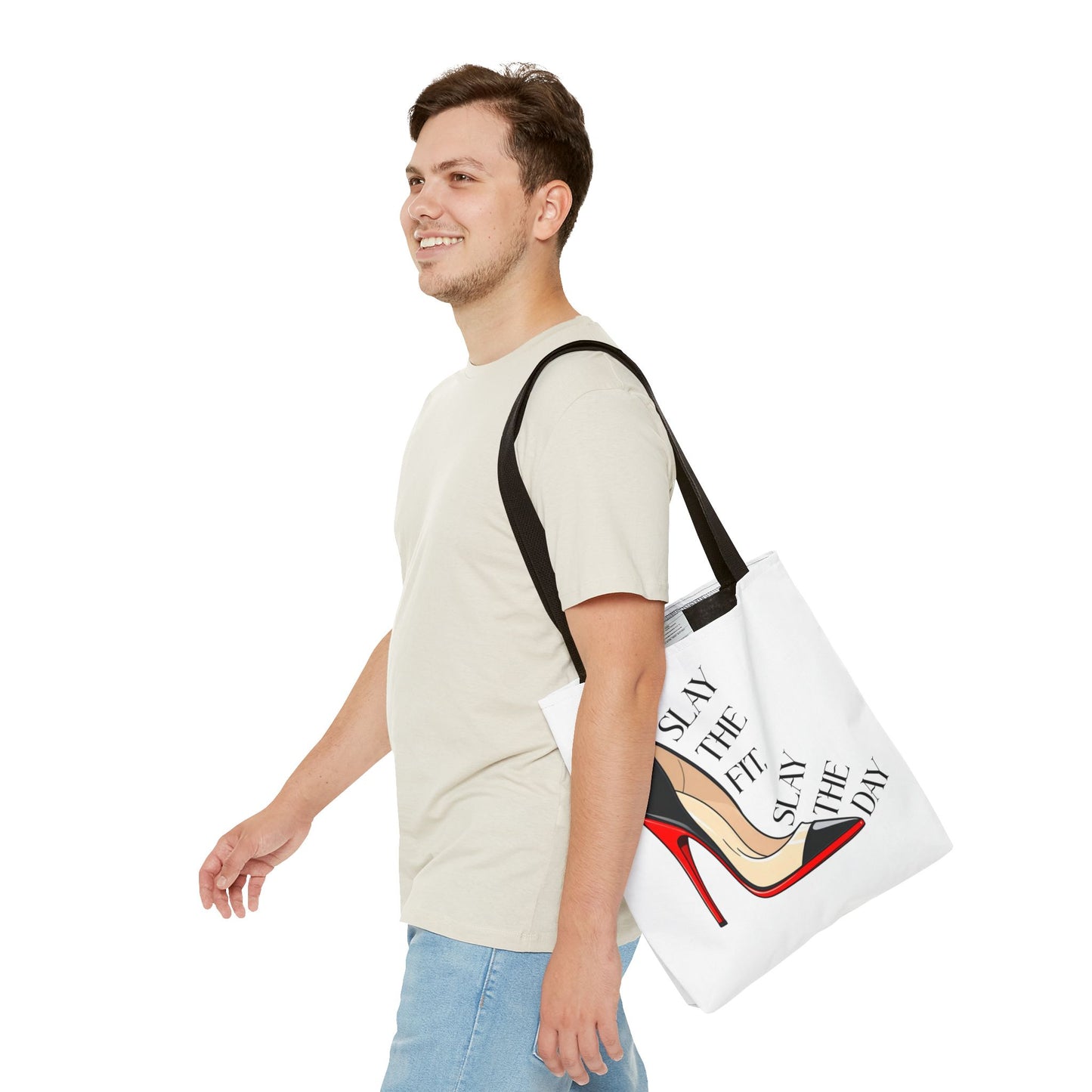 Tote Bag - Slay the Fit, Slay the Day Stiletto Design