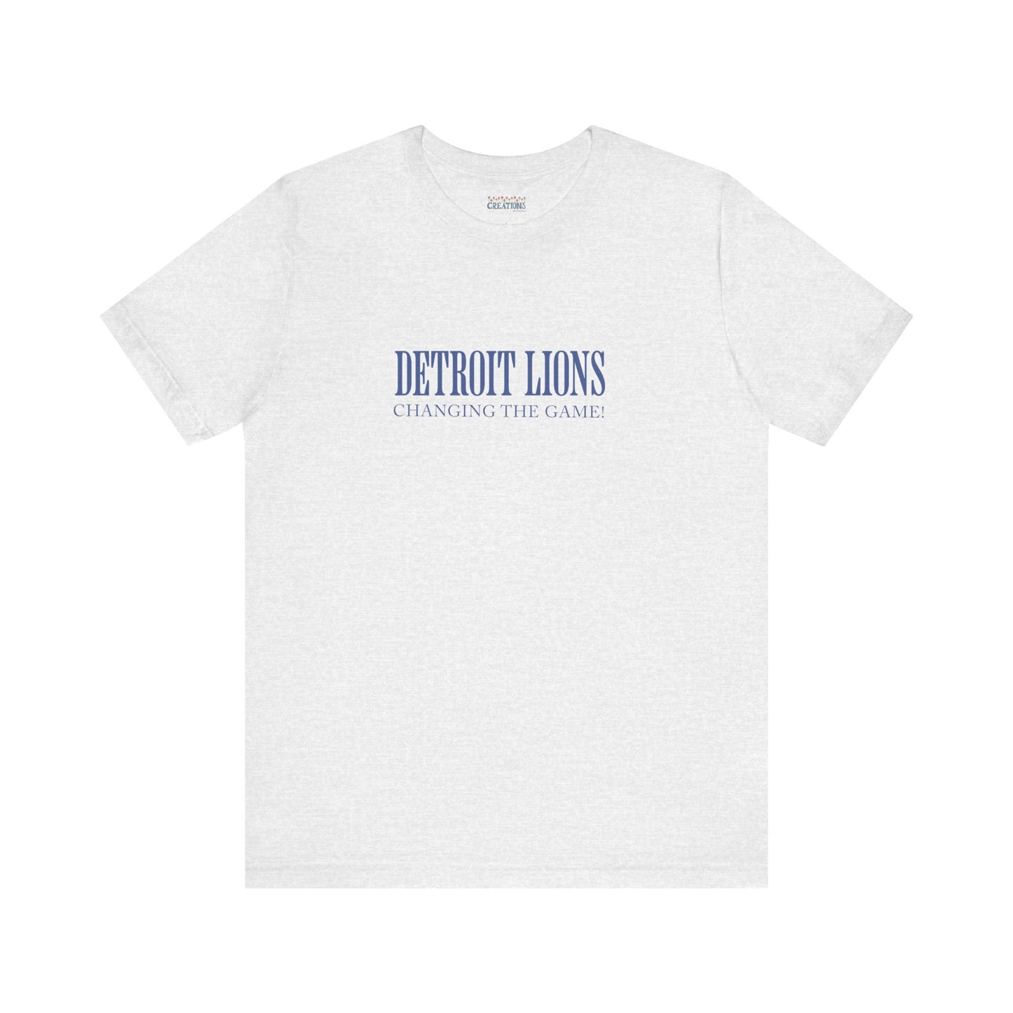 LION'S Football Tee with Quote "Changing the Game"