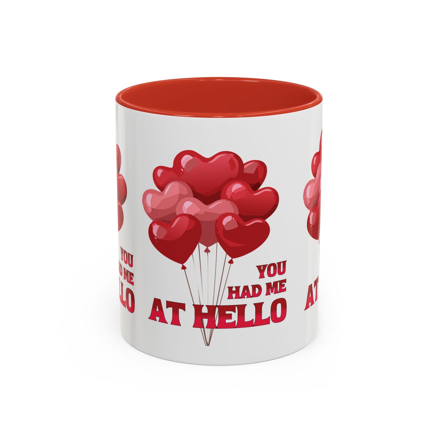 "YOU HAD ME AT HELLO" Coffee Mug Love Balloons Valentine's Day Gift