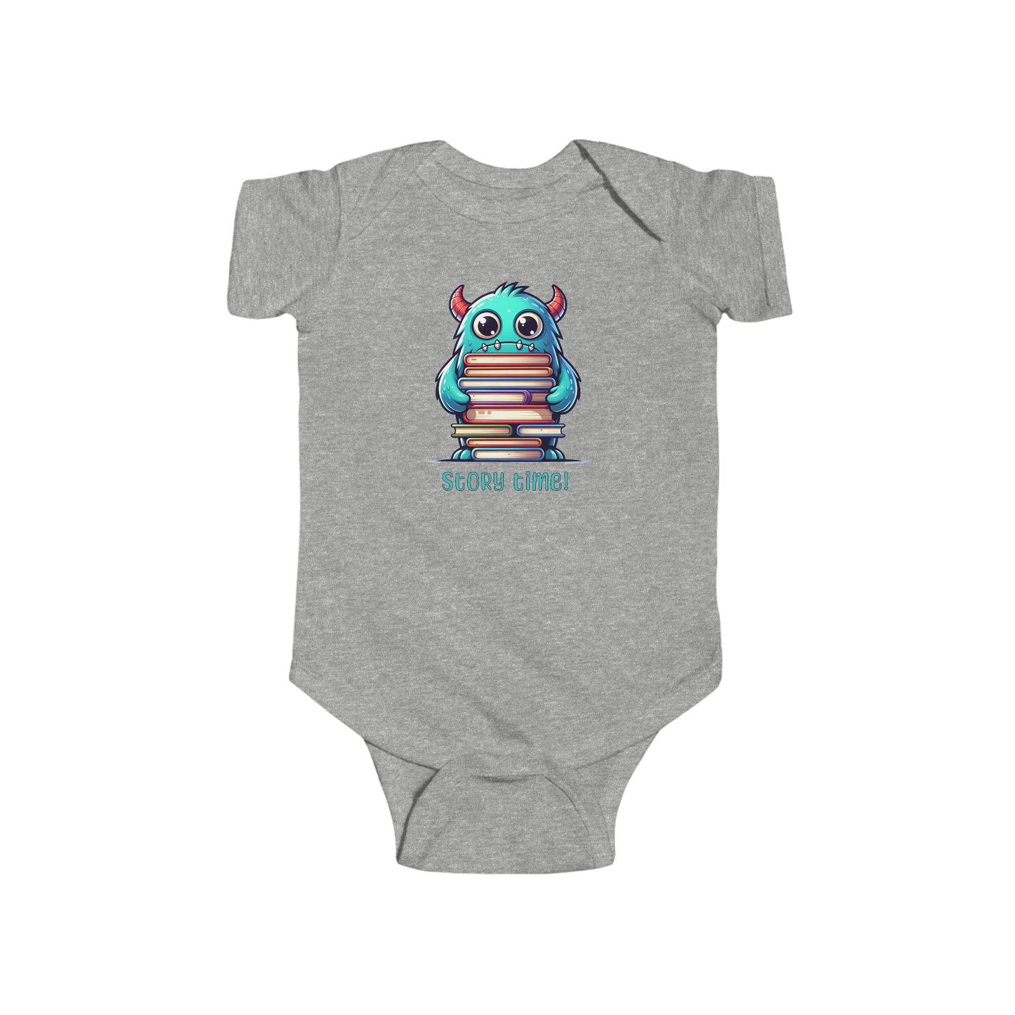 Baby Bodysuit - Happy Monster Story Time Design