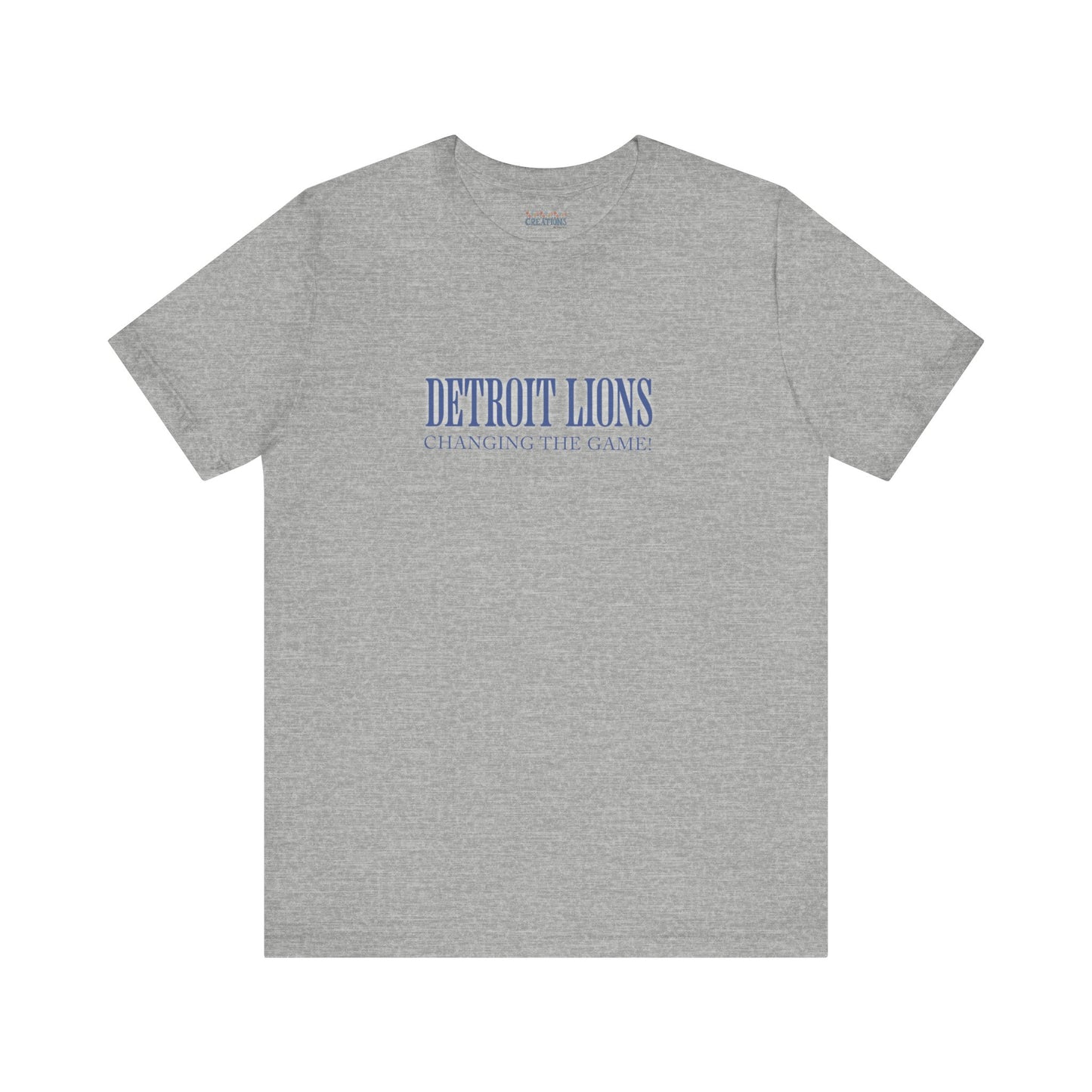 LION'S Football Tee with Quote "Changing the Game"