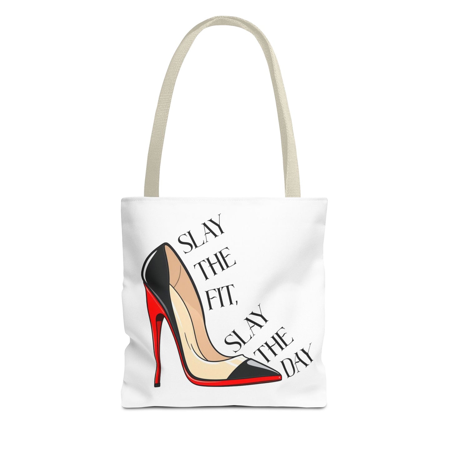 Tote Bag - Slay the Fit, Slay the Day Stiletto Design