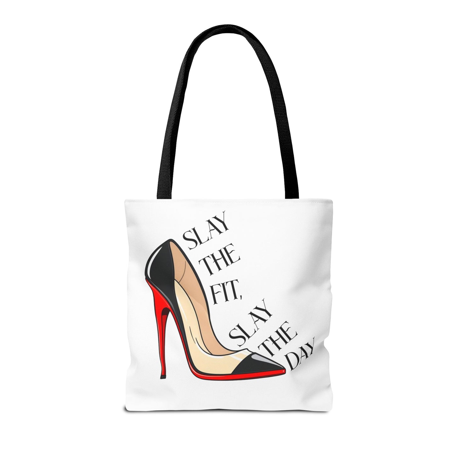 Tote Bag - Slay the Fit, Slay the Day Stiletto Design
