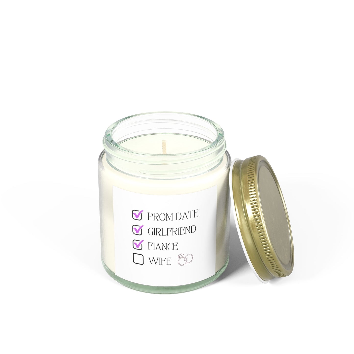 Engagement Candle Romantic Scented Candle - Coconut Apricot Wax, Perfect for Engagements & Date Nights