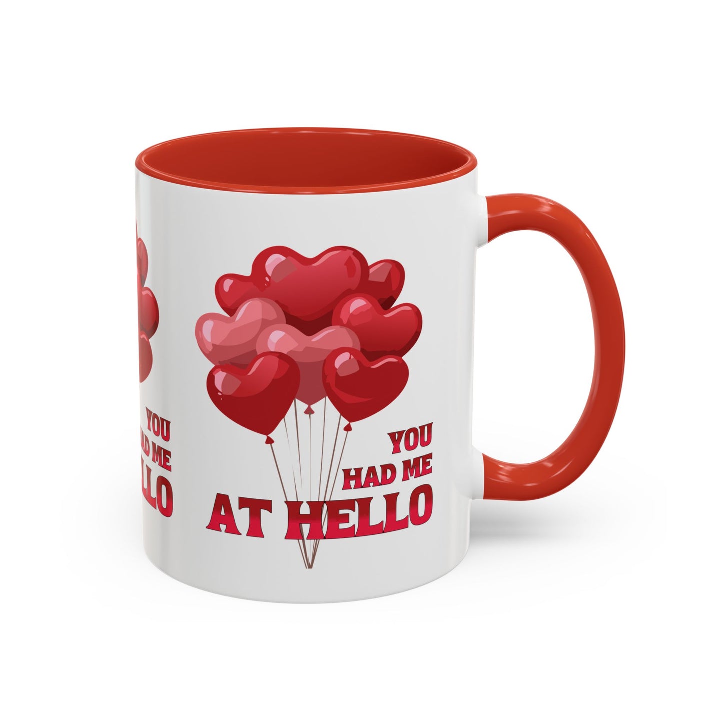 "YOU HAD ME AT HELLO" Coffee Mug Love Balloons Valentine's Day Gift