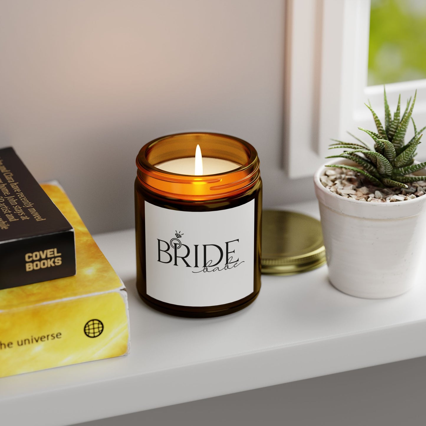 Bride Scented Candle - Coconut Apricot Wax (4oz, 9oz) | Perfect Wedding Gift