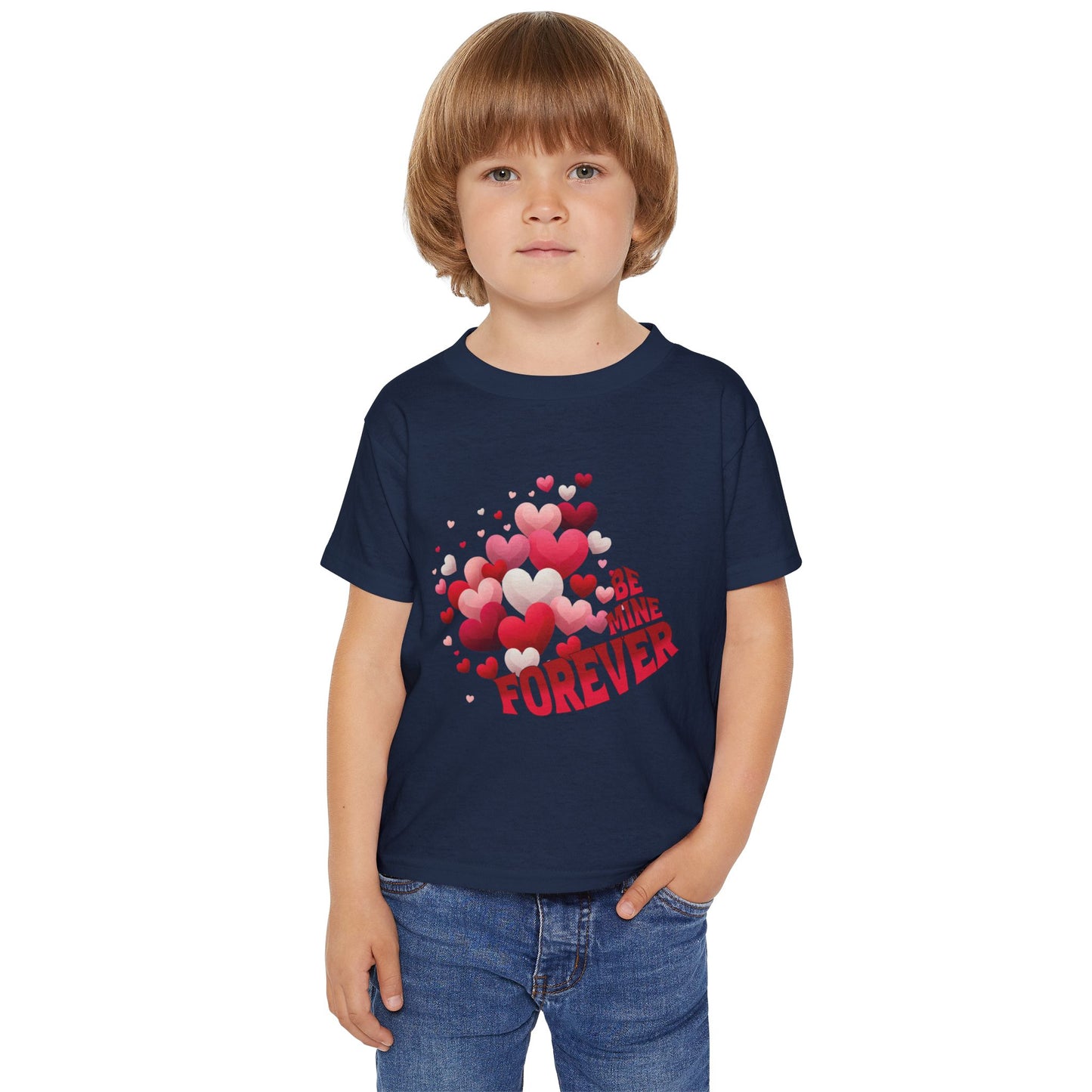 - Be Mine Forever-Toddler T-shirt Valentine's Day Hearts Design