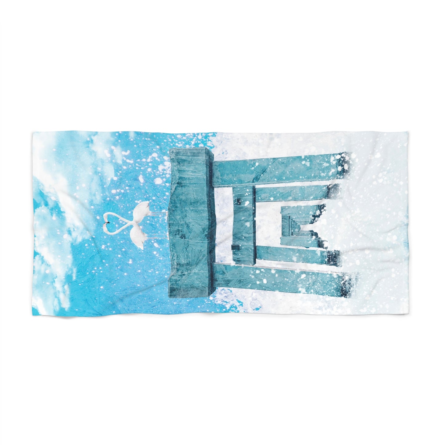 Beach Towel - Fort Myers pier re-use for love birds
