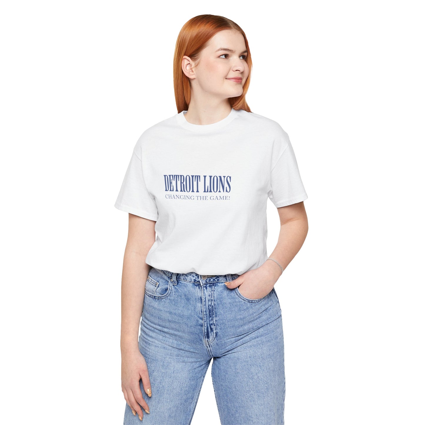 LION'S Football Tee with Quote "Changing the Game"