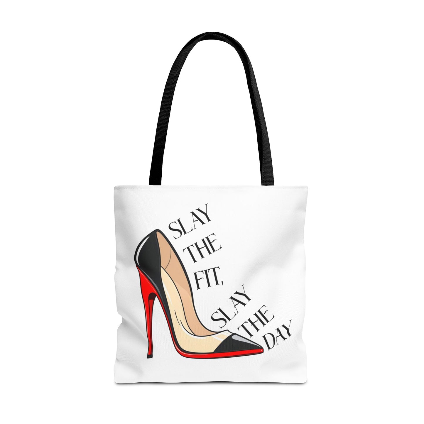 Tote Bag - Slay the Fit, Slay the Day Stiletto Design