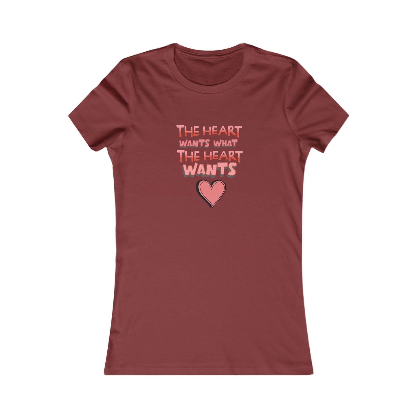 Tee - Valentines Graphic 'The heart wants what the heart wants'
