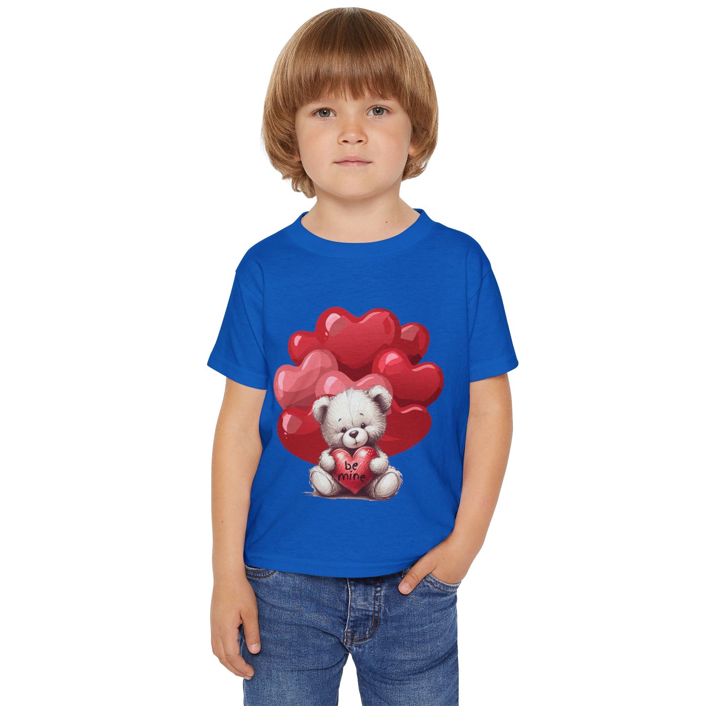 Toddler T-shirt - Valentines BE MINE Bear And Heart Design