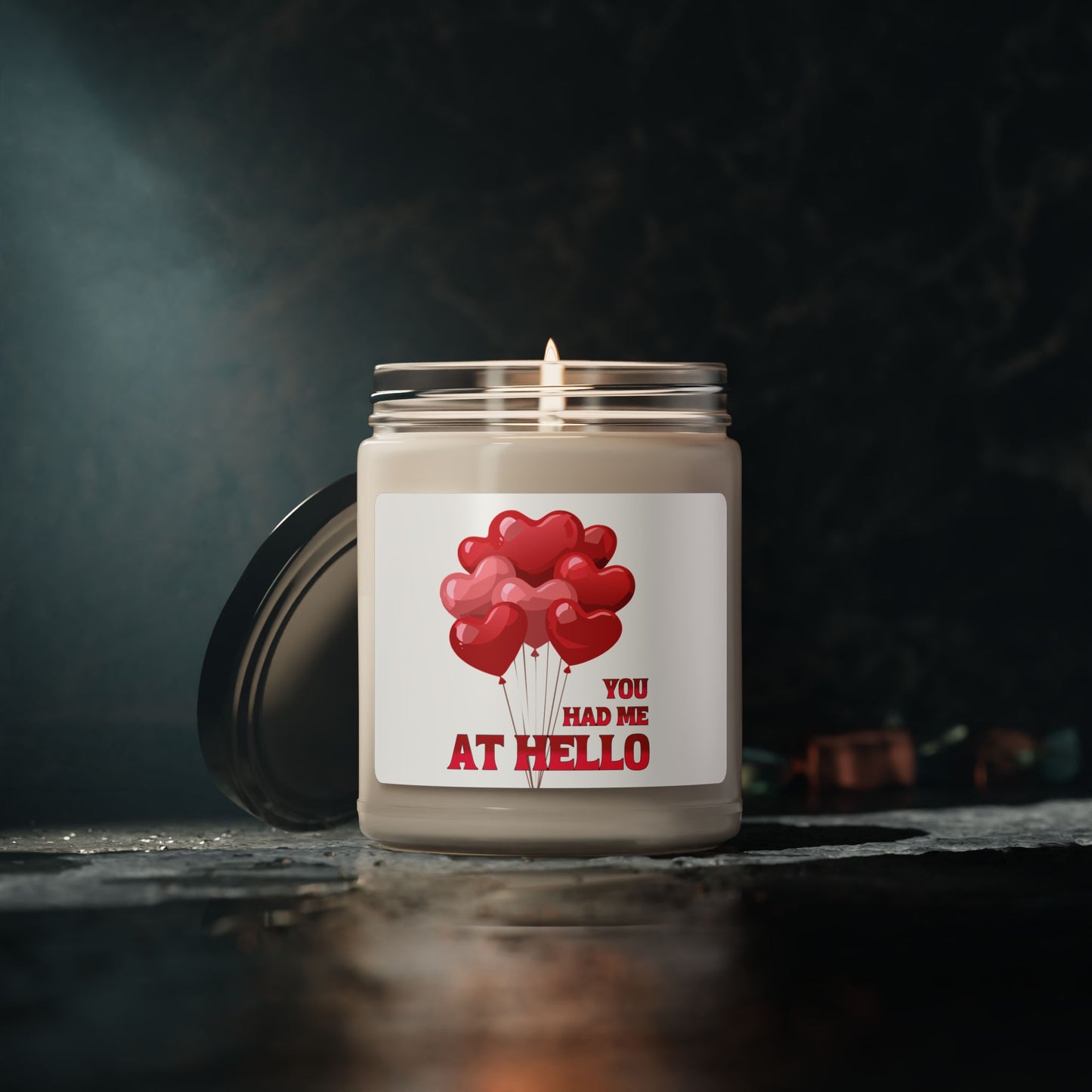 "YOU HAD ME AT HELLO" Soy Candle, Valentines Day Bouquet 9oz