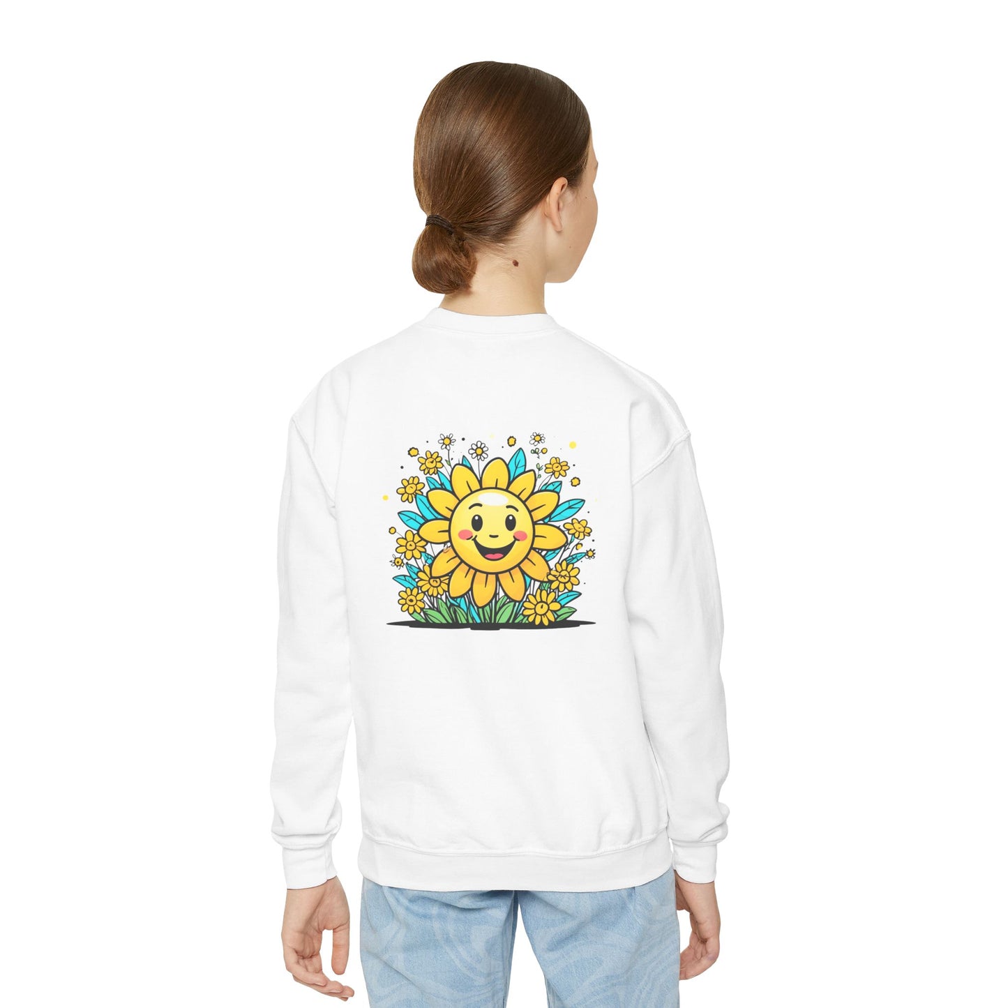Sunshine and Flowers Youth Crewneck Sweatshirt