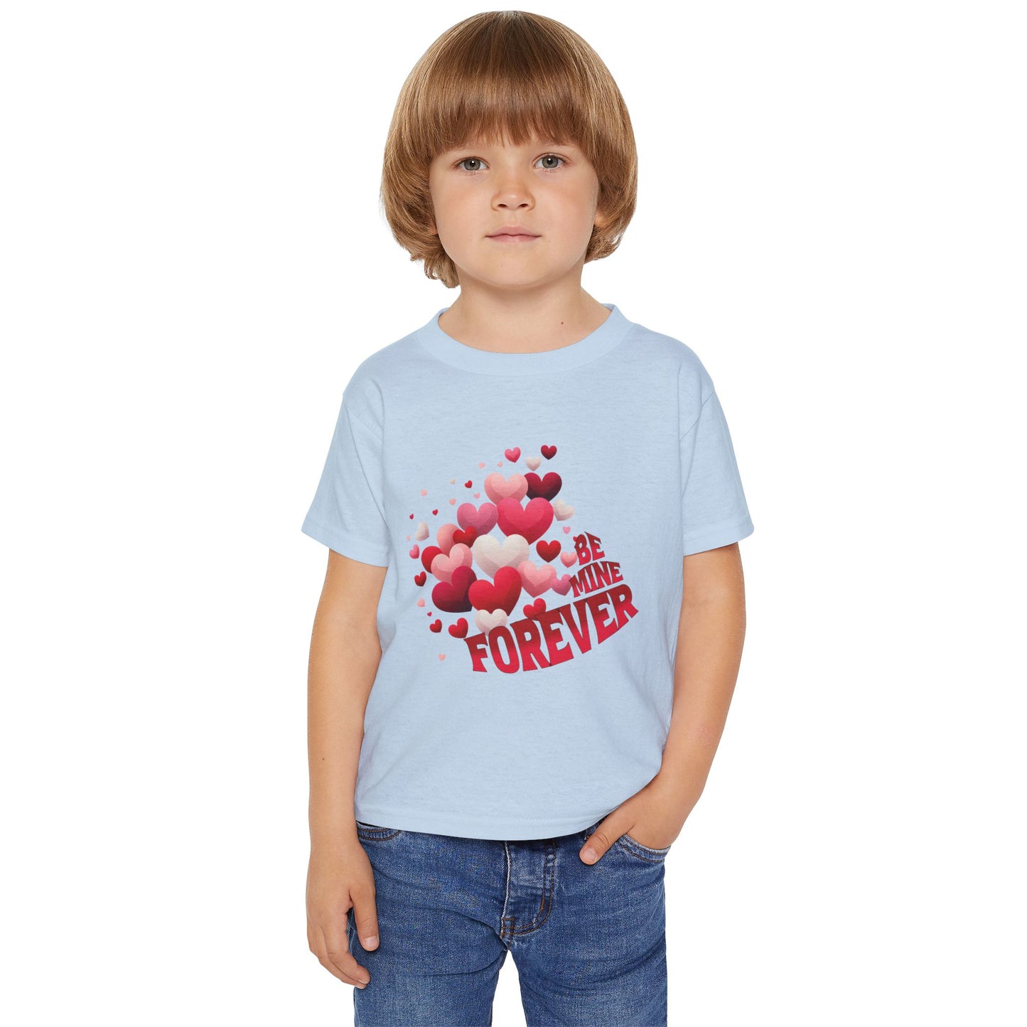 - Be Mine Forever-Toddler T-shirt Valentine's Day Hearts Design