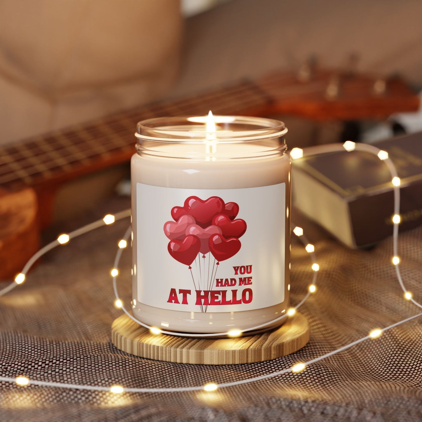 "YOU HAD ME AT HELLO" Soy Candle, Valentines Day Bouquet 9oz