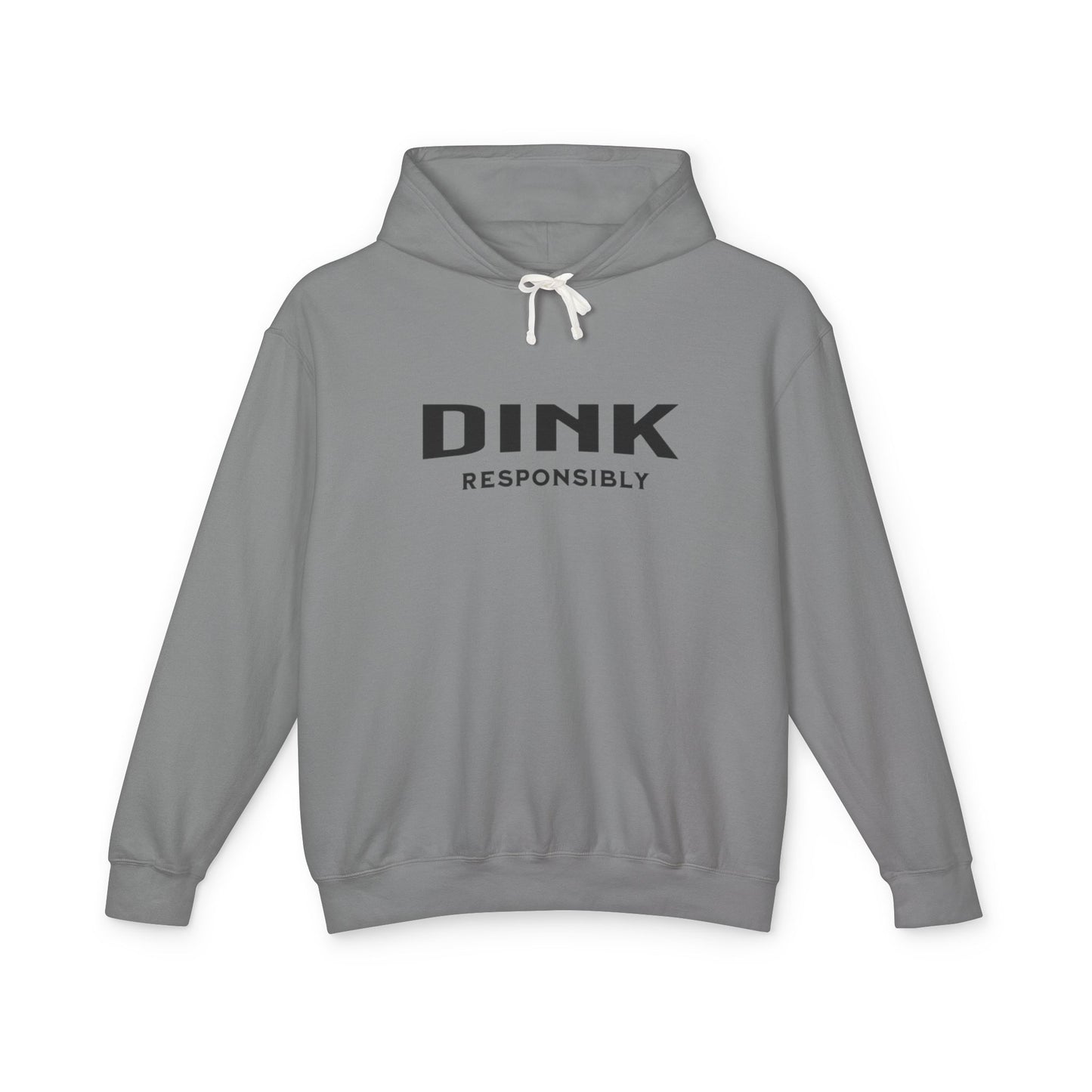 Dink Responsibly – Fun Pickleball Design" Unisex Lightweight Hooded Sweatshirt