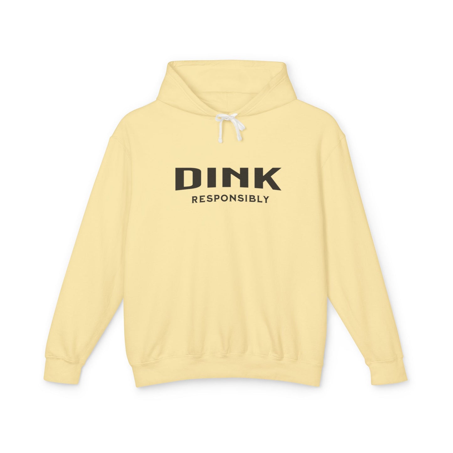 Dink Responsibly – Fun Pickleball Design" Unisex Lightweight Hooded Sweatshirt