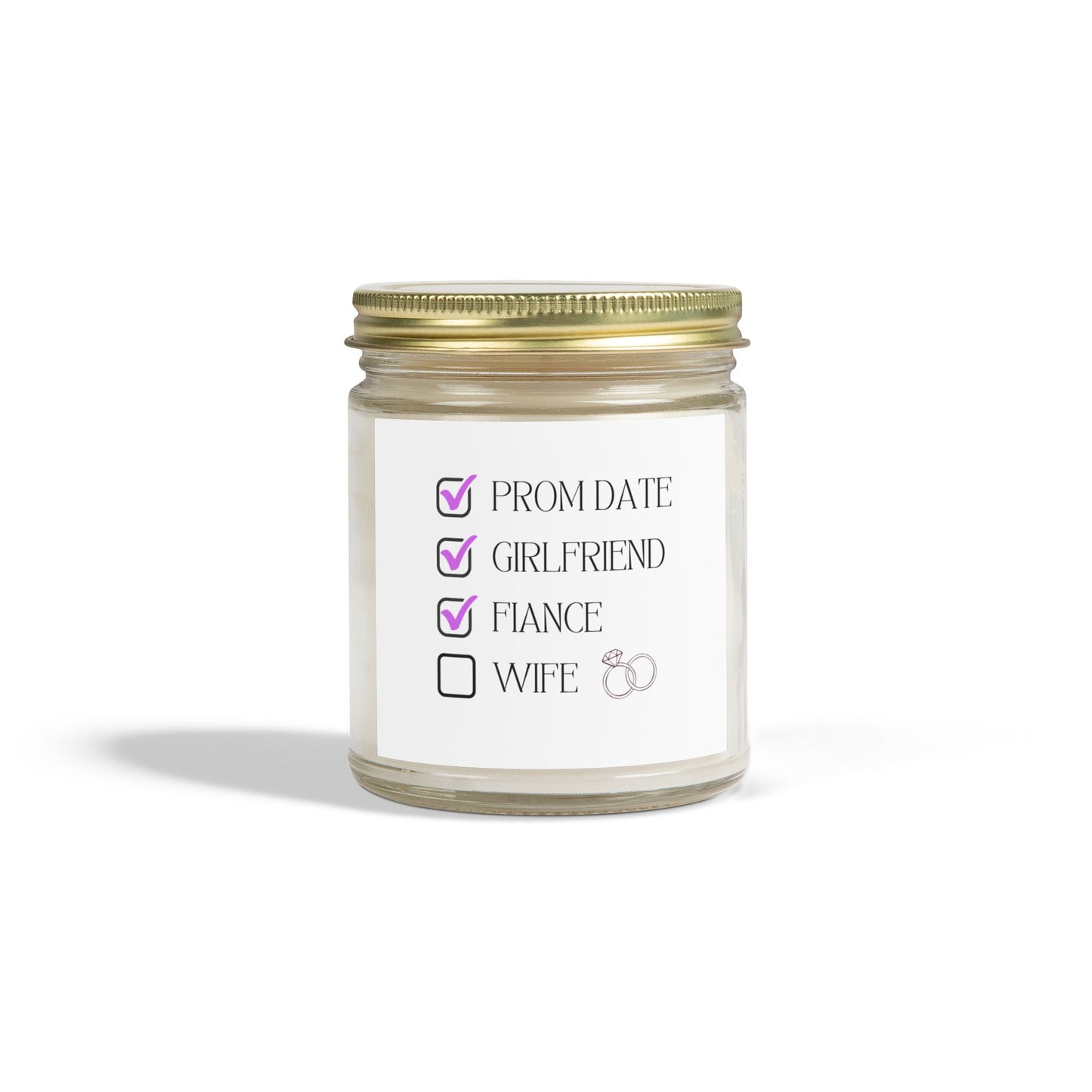 Engagement Candle Romantic Scented Candle - Coconut Apricot Wax, Perfect for Engagements & Date Nights