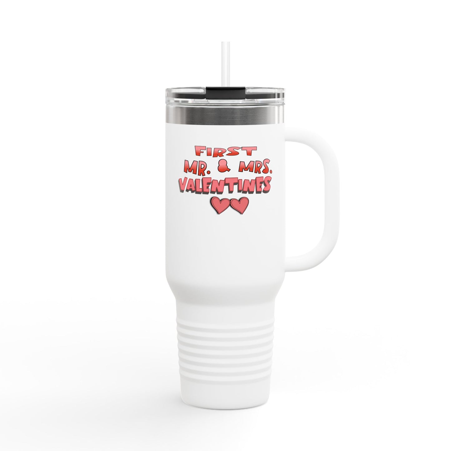 Valentines Insulated Travel Mug "First Mr. & Mrs. Valentines"