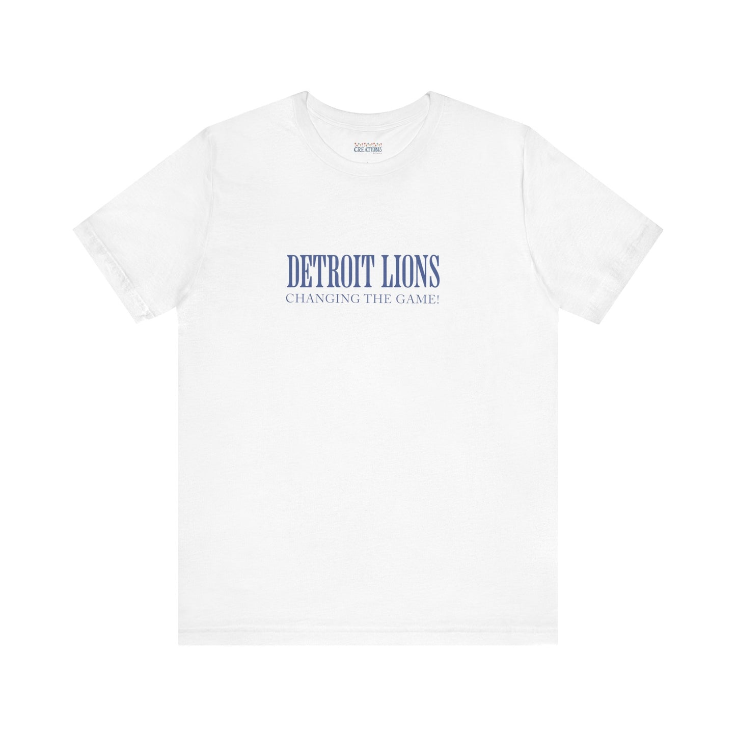 LION'S Football Tee with Quote "Changing the Game"
