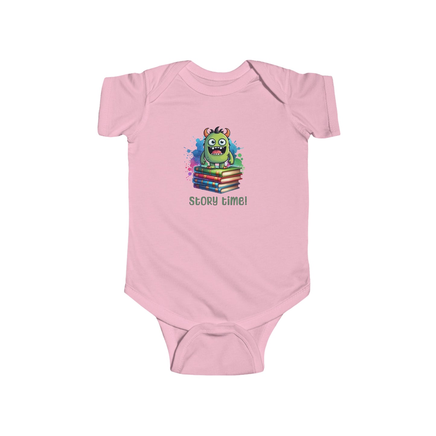 Baby Bodysuit - Happy Monster Story Time Design