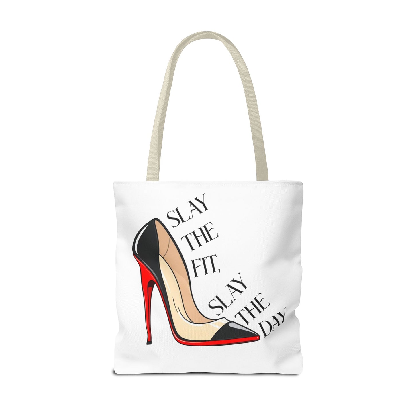 Tote Bag - Slay the Fit, Slay the Day Stiletto Design