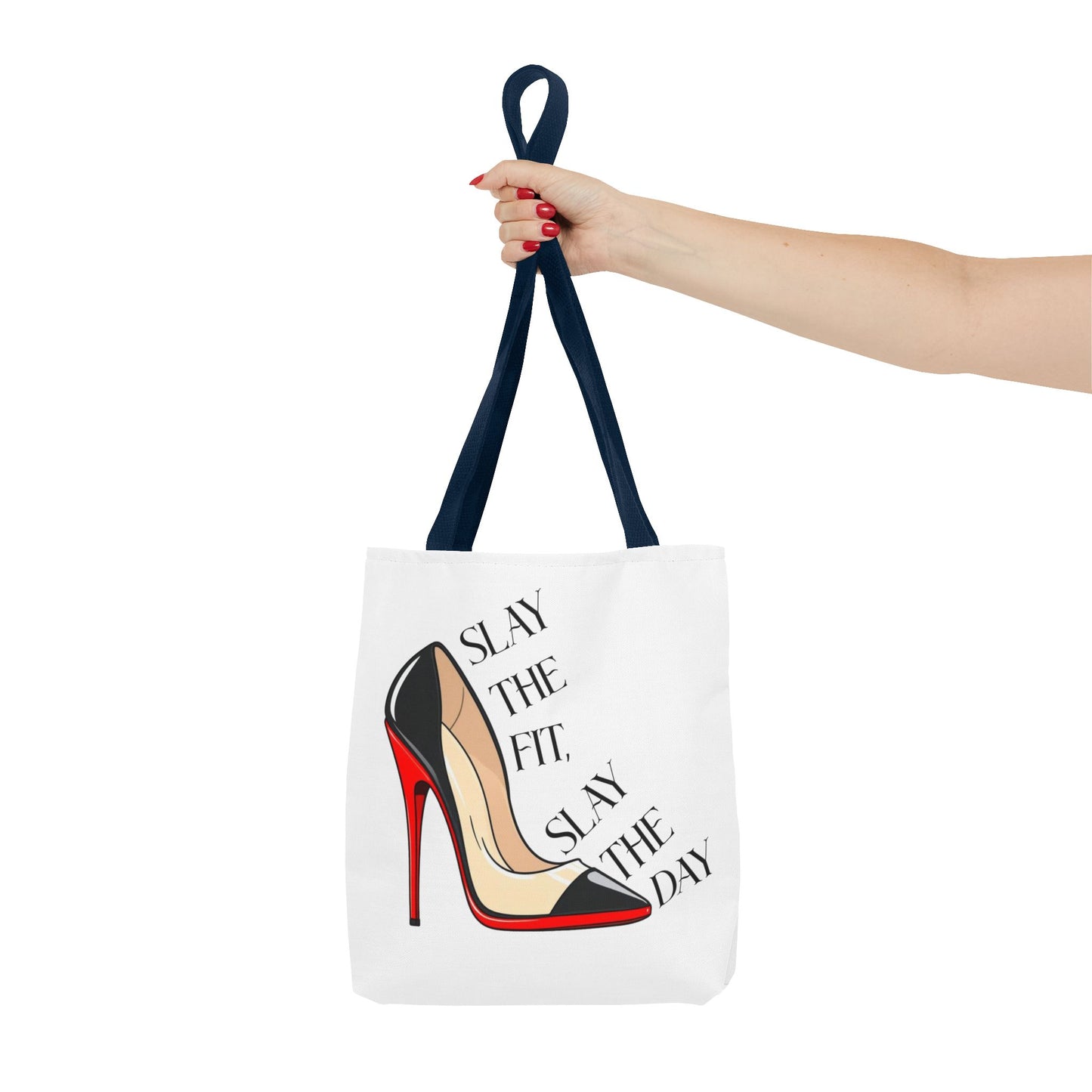 Tote Bag - Slay the Fit, Slay the Day Stiletto Design
