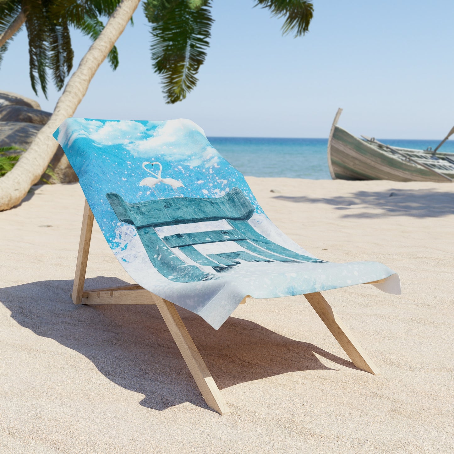 Beach Towel - Fort Myers pier re-use for love birds
