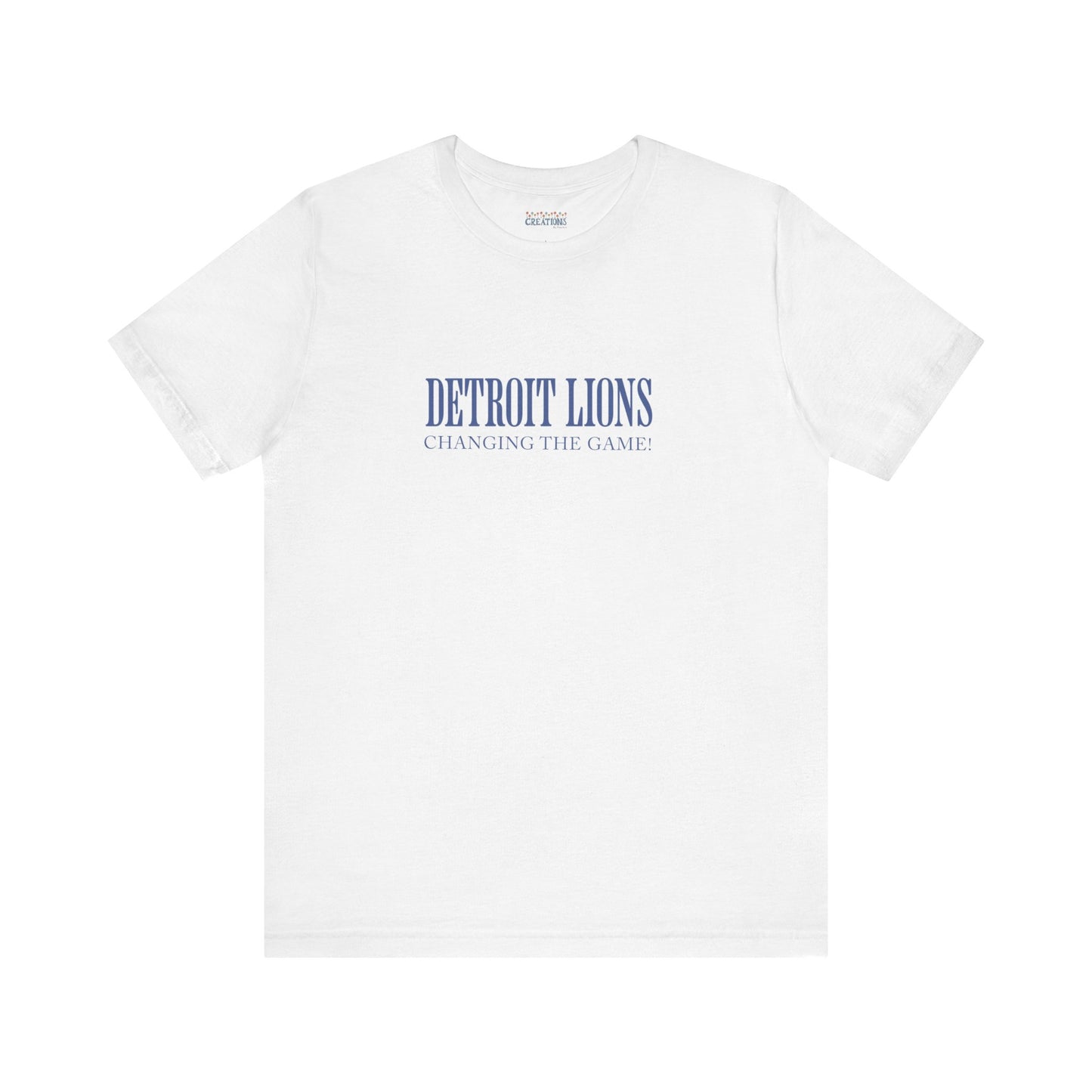 LION'S Football Tee with Quote "Changing the Game"