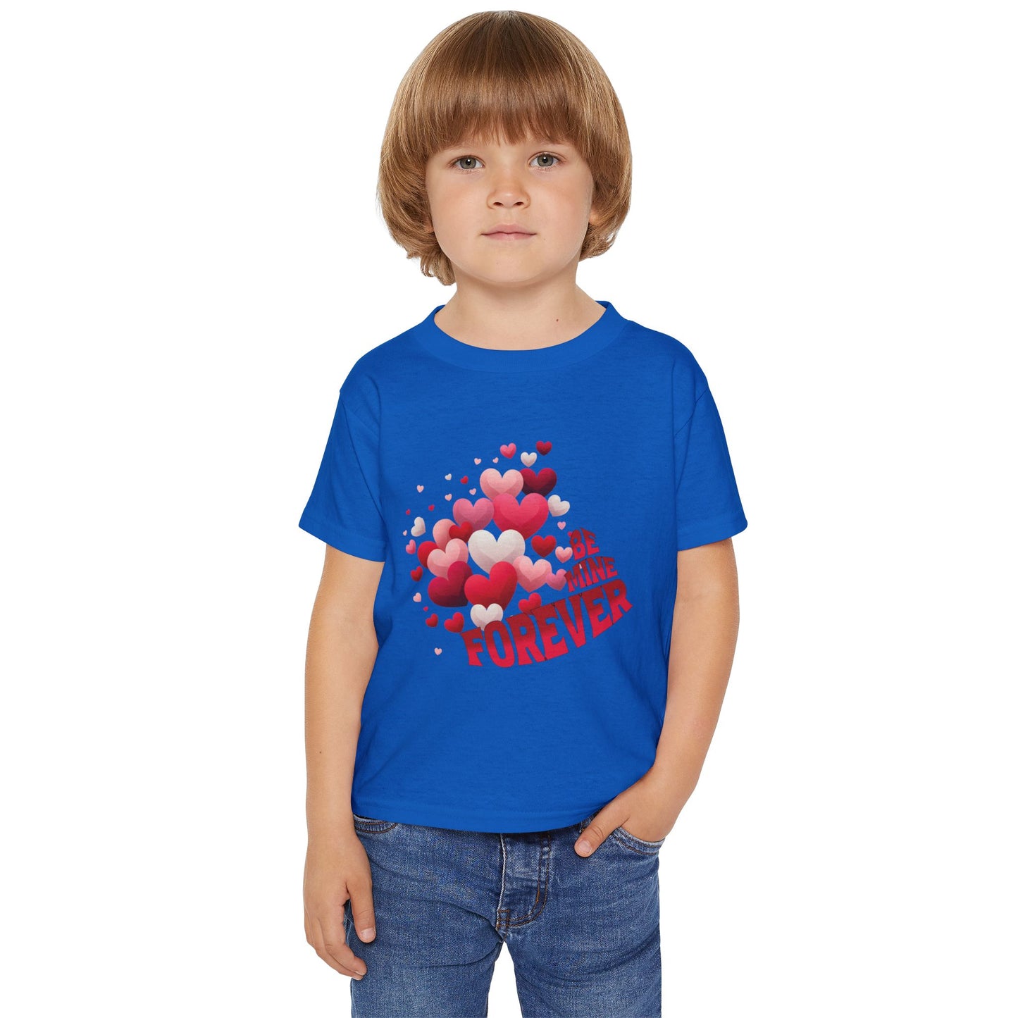 - Be Mine Forever-Toddler T-shirt Valentine's Day Hearts Design