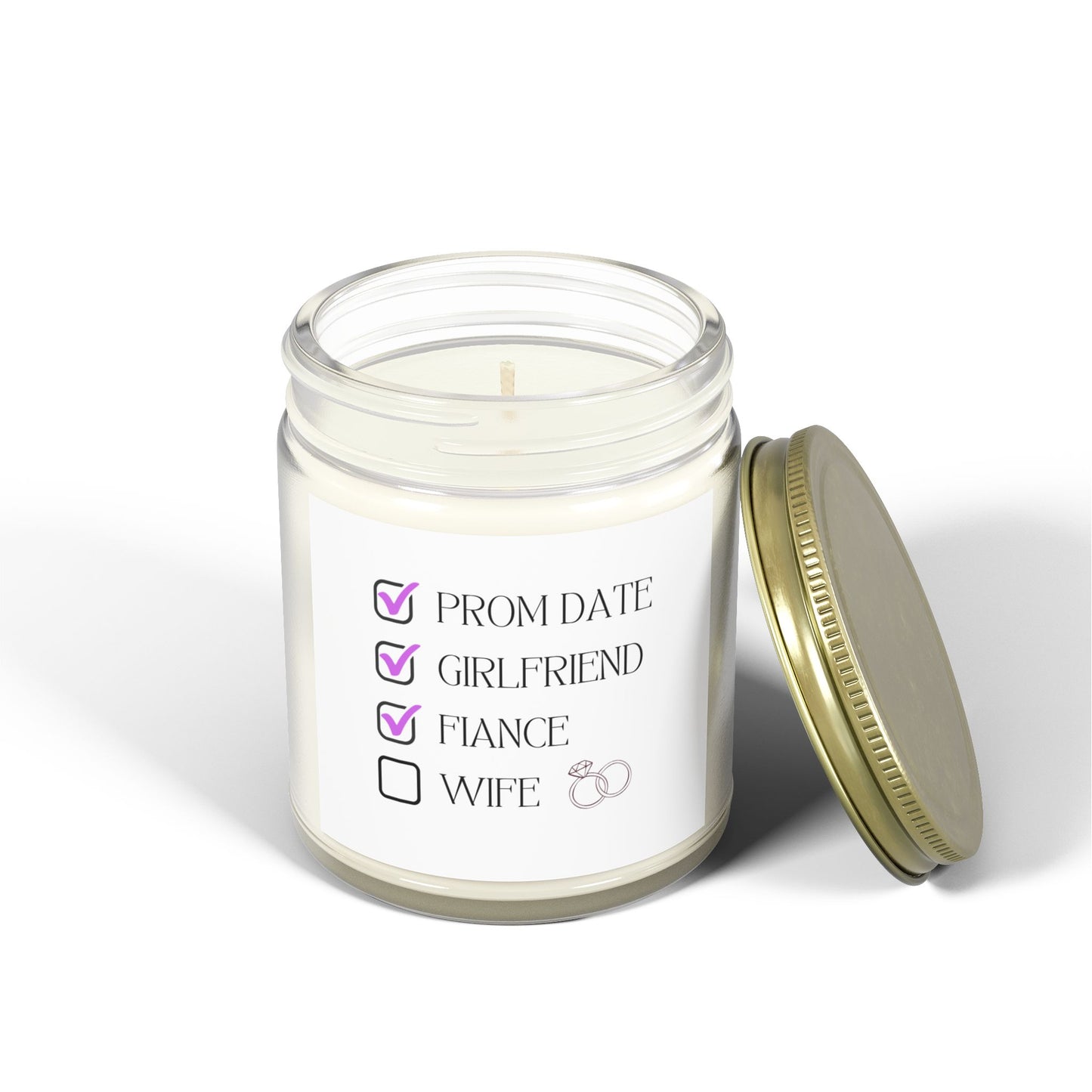 Engagement Candle Romantic Scented Candle - Coconut Apricot Wax, Perfect for Engagements & Date Nights
