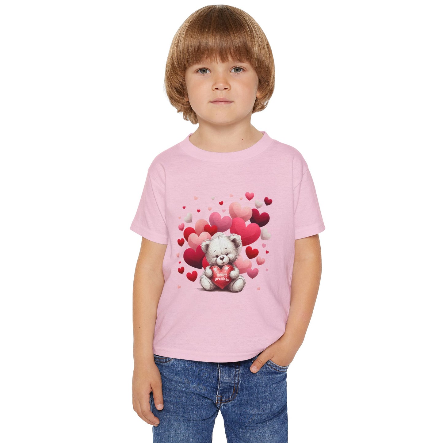 Toddler T-shirt - Valentines Heart Breaker Bear Design