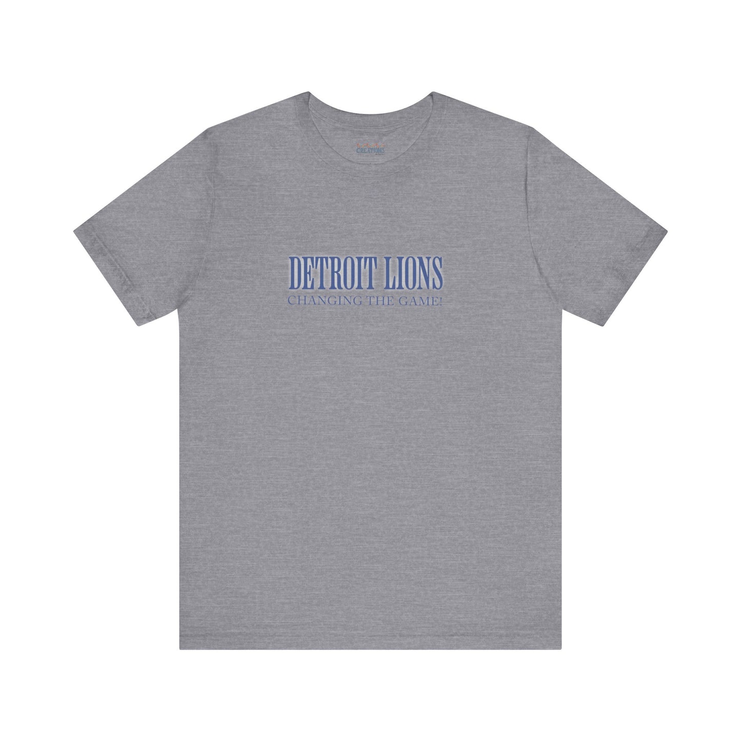 LION'S Football Tee with Quote "Changing the Game"