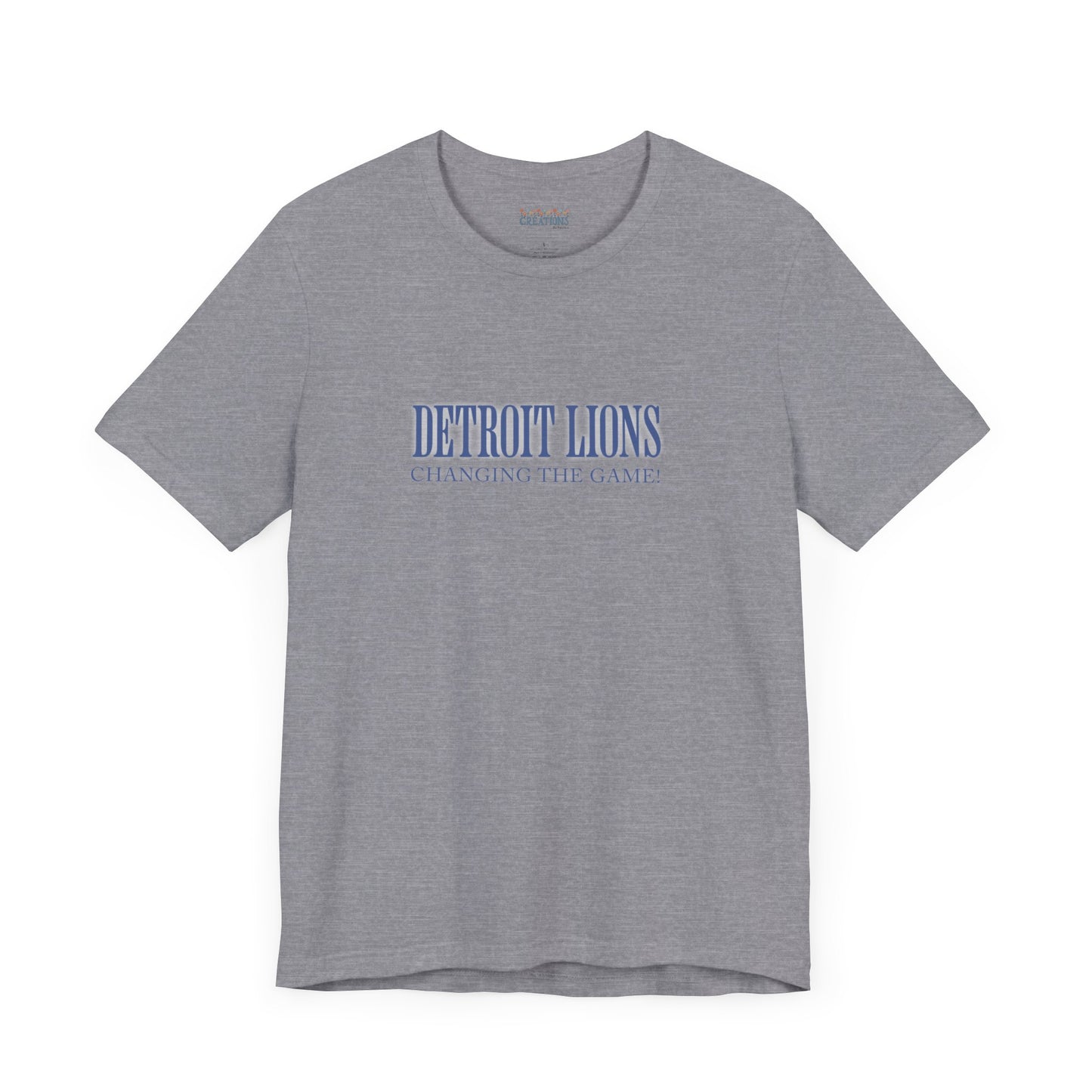 LION'S Football Tee with Quote "Changing the Game"